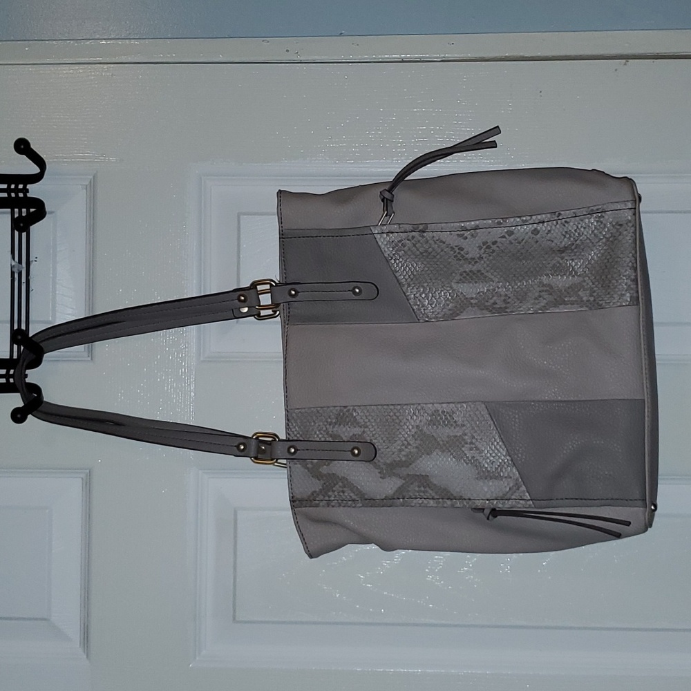Relic handbag gray snake print